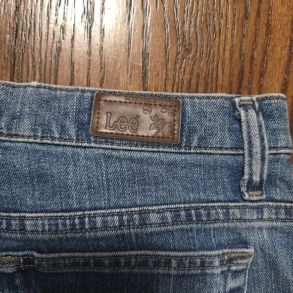LEE Vintage Y2K Relaxed Fit Straight Leg 99% Cotton Denim Jeans - SIZE 12 PETITE - Picture 7 of 9
